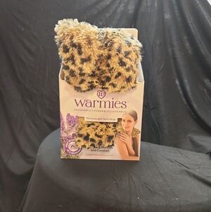 Warmies Leopard Print Microwavable Neck Wrap - Plush Beige Brown